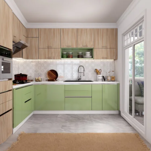 An L-shaped Contemporary Kitchen Design