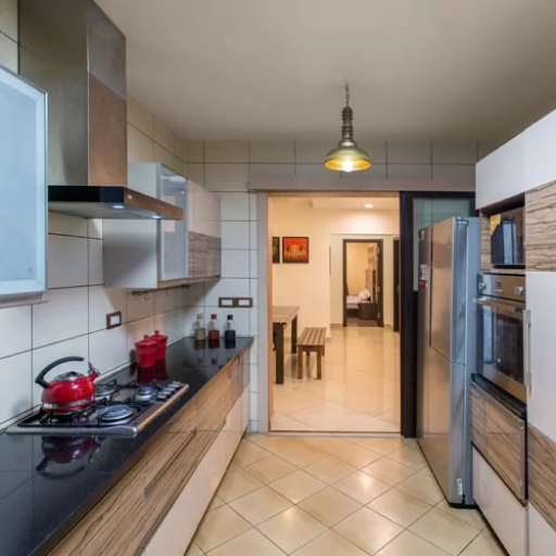 Clutter free parallel kitchen